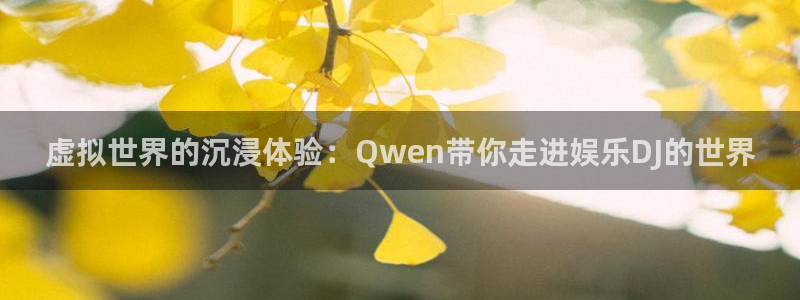电子游戏星耀国际：虚拟世界的沉浸体验：Qwen带你走进娱乐DJ的世界