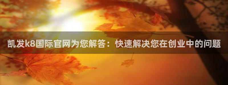 星耀国际app：凯发k8国际官网为您解答：快速解决您在创业中的问题